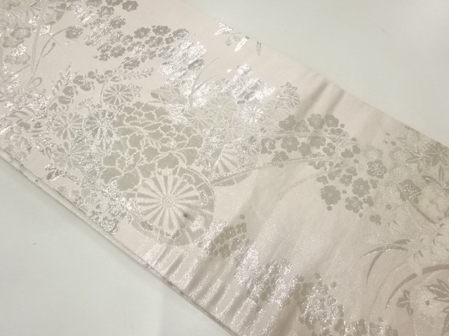 花車模様織出し丸帯